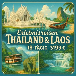Erlebnisreisen Thailand & Laos: Tempelglanz, Tropenfluss und Traumstrand 18-tägig inkl. Flug 3-/4-Sterne-Hotels mit Verpflegung Inkl. Ausflüge & Ein Erlebnisferien und Abenteuerreisen online kaufen