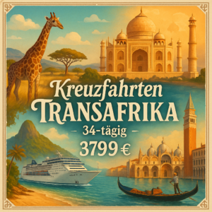 Kreuzfahrten Transafrika: Kreuzfahrt mit der MSC Armonia von Durban bis Venedig inkl. Südafrika-Rundreise 34-tägig inkl. Hinflug Mittelklassehotels