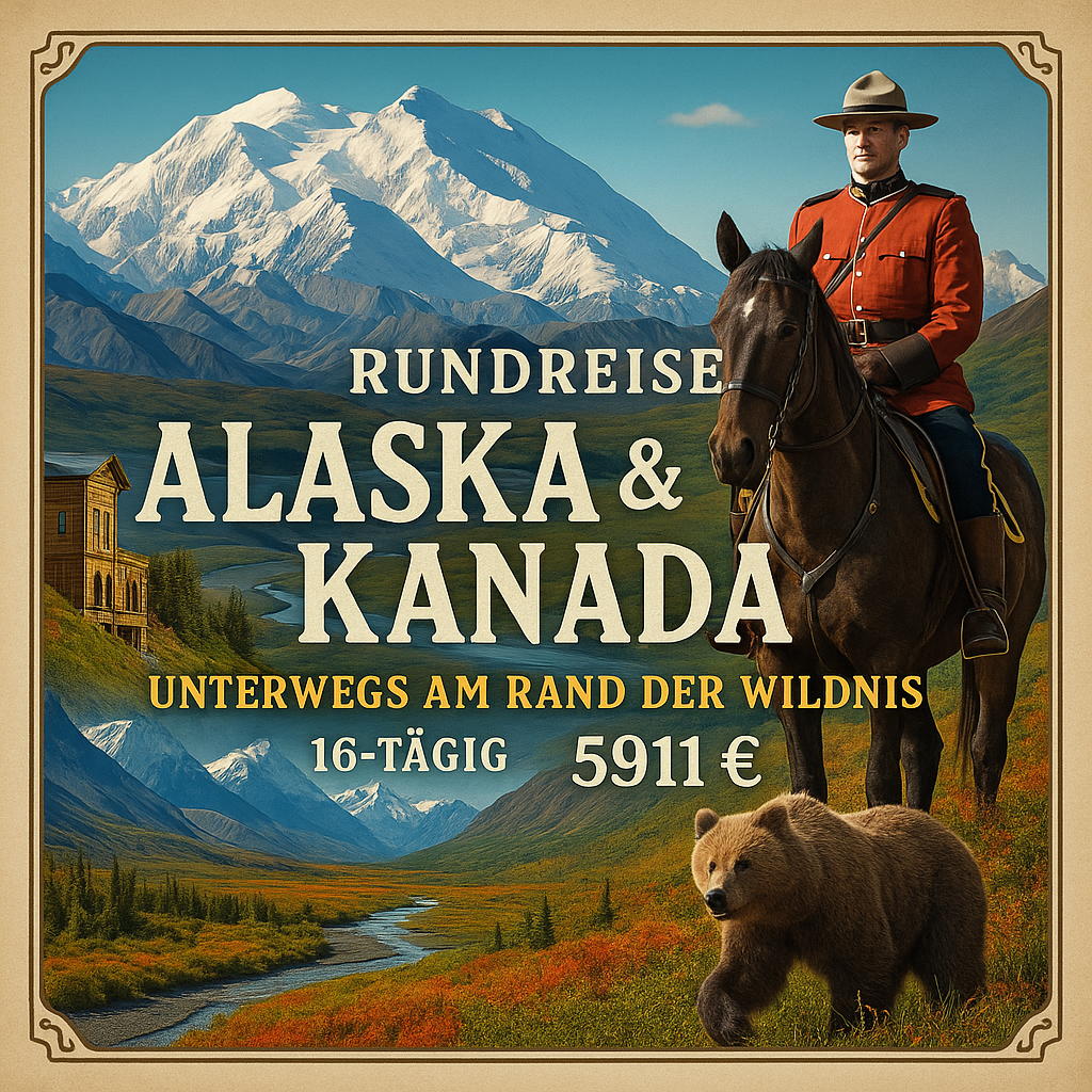 Rundreisen Alaska & Kanada: Unterwegs am Rand der Wildnis 16-tägig inkl. Flüge Mittelklassehotels ohne Verpflegung Inkl. Ausflüge und Eintritte i.