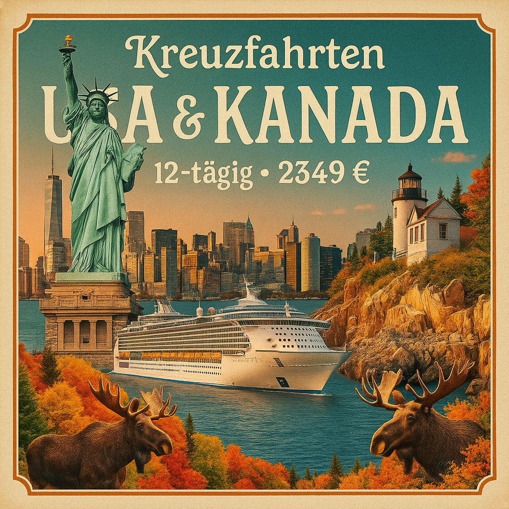 Kreuzfahrten USA & Kanada: Kreuzfahrt mit der Independence of the Seas ab/an New York City 12-tägig inkl. Flüge 3-Sterne-Hotel mit Frühstück / Pre