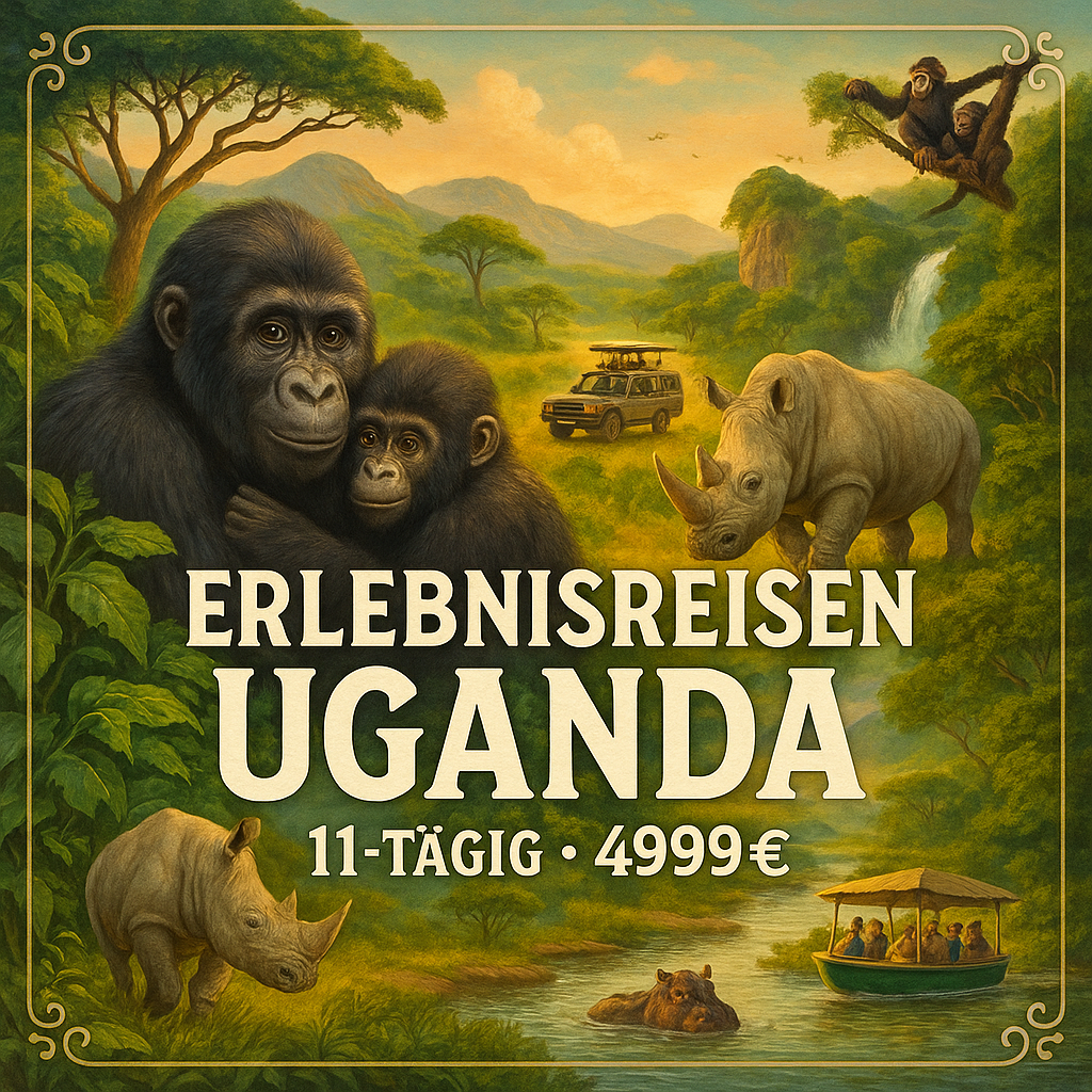 Erlebnisreisen Uganda: Im Herzen der afrikanischen Wildnis 11-tägig inkl. Flüge Mittelklassehotels/Camps/Lodges mit Vollpension
