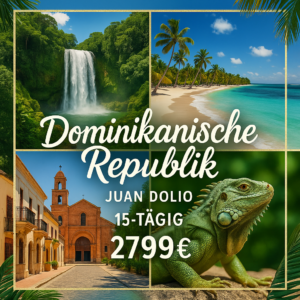 Flugreisen Dominikanische Republik - Juan Dolio: Vom grünen Inselherz bis zu entspannten Tagen am Karibikstrand 15-tägig inkl. Flüge 3-/4-Sterne-Ho Erlebnisferien und Abenteuerreisen online kaufen