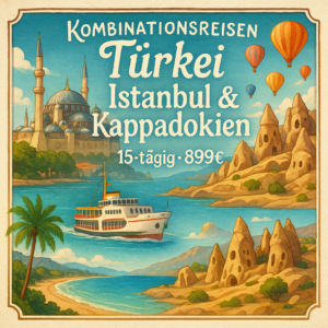 Kombinationsreisen Türkei - Istanbul & Kappadokien: Kultur, Natur und Erholung perfekt kombiniert 15-tägig inkl. Flüge 4-Sterne Hotels mit Frühst?