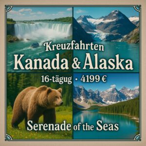 Kreuzfahrten Kanada & Alaska: Kreuzfahrt mit der Serenade of the Seas ab/an Vancouver inkl. Westkanada-Rundreise 16-tägig inkl. Flüge Mittelklasseho