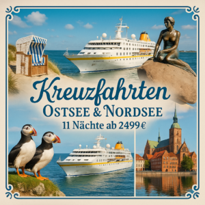 Kreuzfahrten Ostsee & Nordsee: Kreuzfahrt mit MS Hamburg ab/an Hamburg 11 Nächte Premium-Schiff mit Vollpension Inkl. bis zu ca. 200 € Bordguthaben