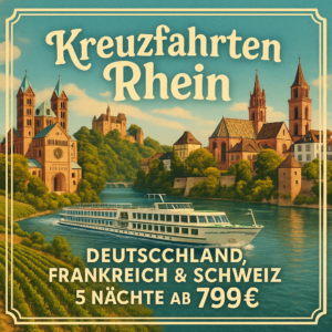 Kreuzfahrten Rhein - Deutschland, Frankreich & Schweiz: Flusskreuzfahrt mit MS Lady Cristina ab/an Frankfurt am Main 5 Nächte Premium-Schiff Lady Cri