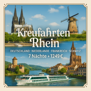 Kreuzfahrten Rhein - Deutschland, Niederlande, Frankreich & Schweiz: Flusskreuzfahrt mit der RHEIN MELODIE von Köln bis Basel 7 Nächte Premium-Plus-
