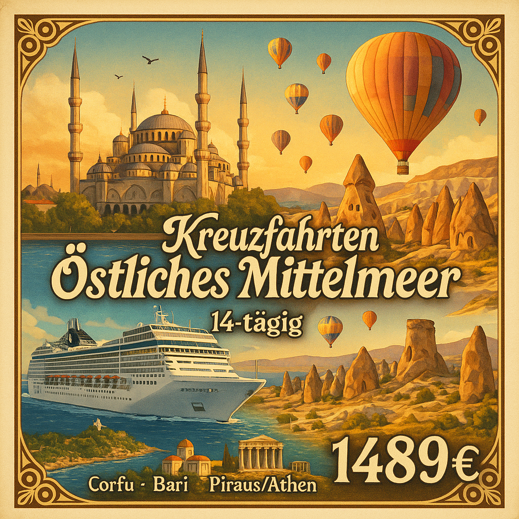 Kreuzfahrten Östliches Mittelmeer: Kreuzfahrt mit der MSC Orchestra ab/an Istanbul inkl. Kappadokien-Rundreise 14-tägig inkl. Flüge 4-Sterne-Hotels