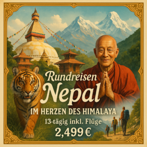 Rundreisen Nepal: Im Herzen des Himalaya 13-tägig inkl. Flüge Mittelklassehotels mit Verpflegung Inkl. Ausflüge & Eintritte i. W. v. ca. 300 € p.