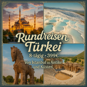 Rundreisen Türkei: Von Istanbul zu Antike und Küsten 8-tägig inkl. Flüge 4-Sterne-Hotels mit Verpflegung Inkl. Aktivitäten & Eintritte i. W. v. c