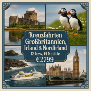 Kreuzfahrten Großbritannien, Irland & Nordirland: Kreuzfahrt mit MS Hamburg von Kiel bis Hamburg oder ab/an Hamburg 12 bzw. 14 Nächte Premium-Schiff Erlebnisferien und Abenteuerreisen online kaufen